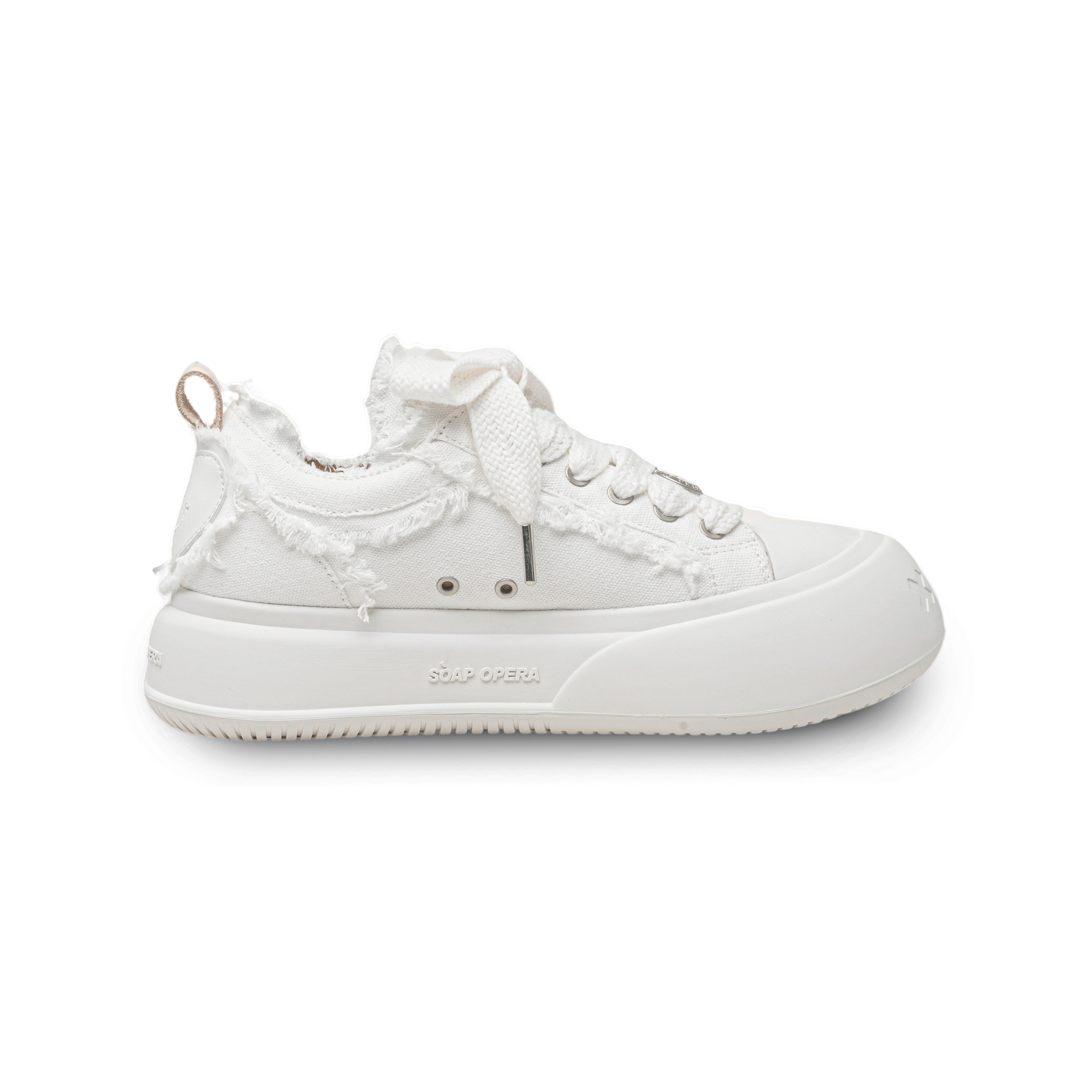 【代購】SOAP OPERA Anti Slip And Wear Resistant Height Increasing Low Top Skateboard Shoes 5cm Unisex White