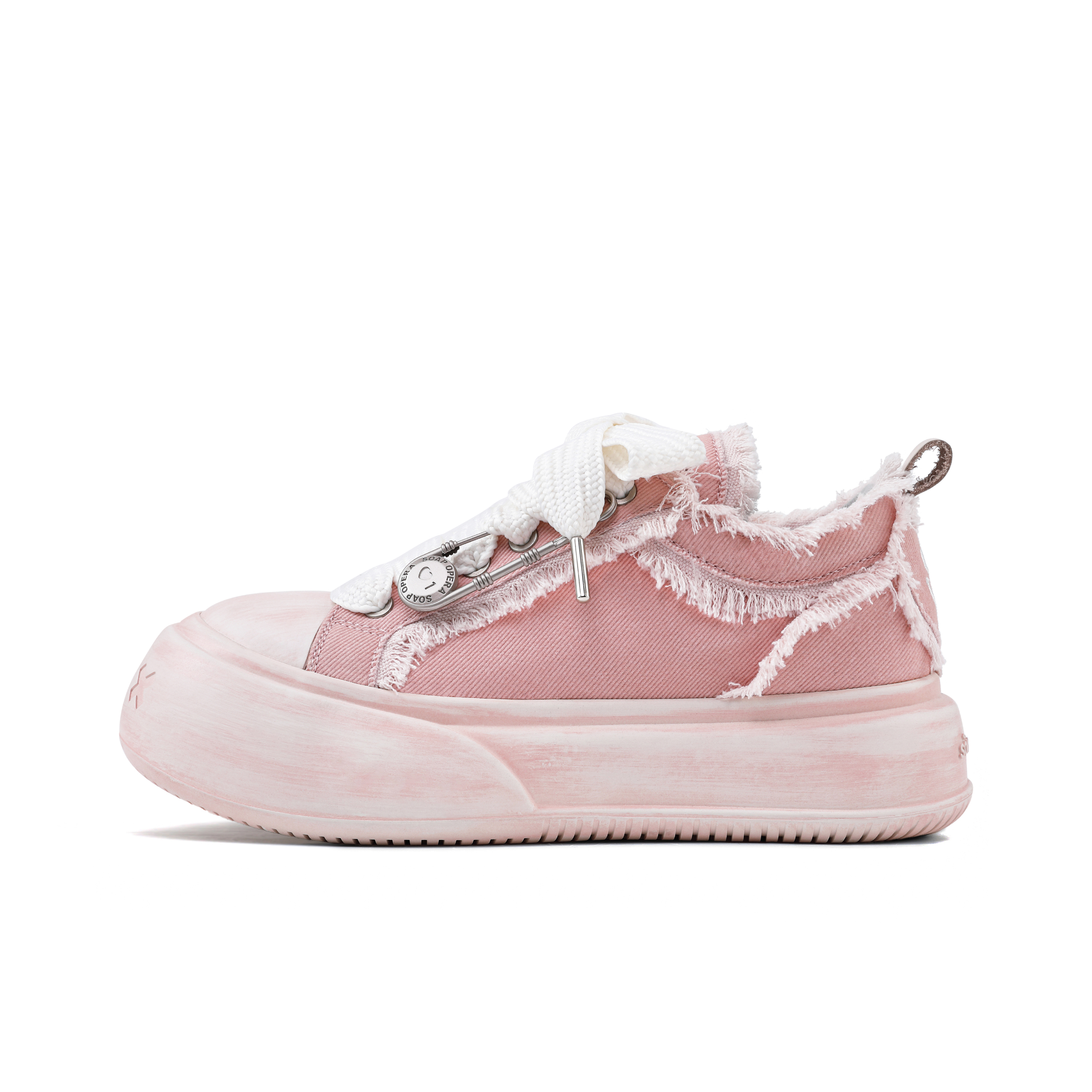 【代購】SOAP OPERA Wiping Color Series Skateboard Shoes Unisex Low-Top White/Pink