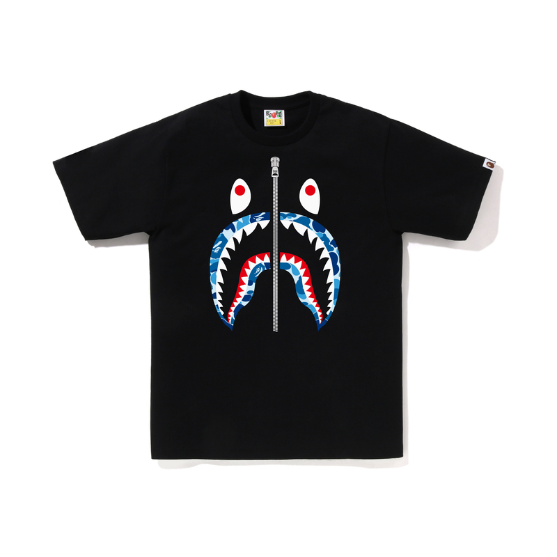 【代購】A BATHING APE Abc Camo Shark Silver Zip Tee