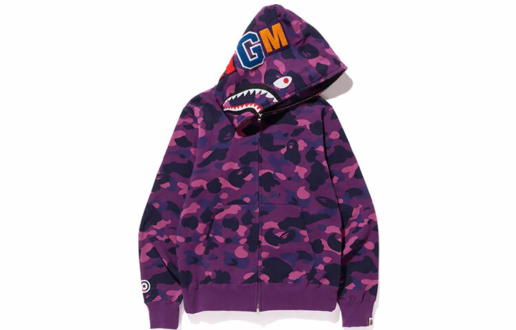 【代購】A BATHING APE Color Camo Shark Full Zip Hoodie SS23