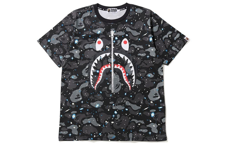 【代購】A BATHING APE Space Camo Shark Tee