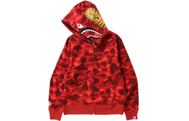 【代購】A BATHING APE Color Camo Shark Full Zip Hoodie