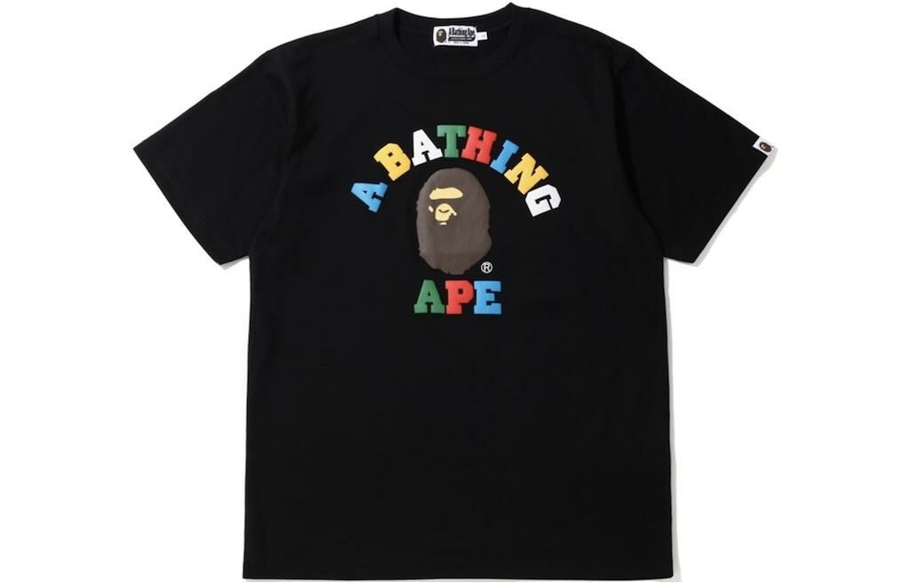 【代購】A BATHING APE Multi Color Letters College Tee