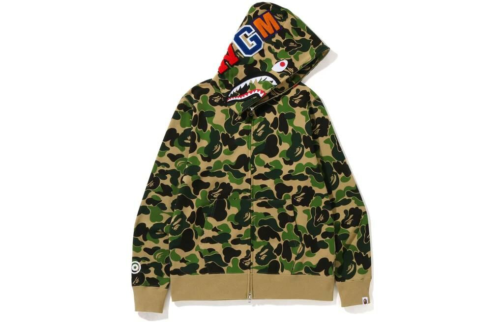 【代購】A BATHING APE Big Abc Camo Shark Full Zip Hoodie