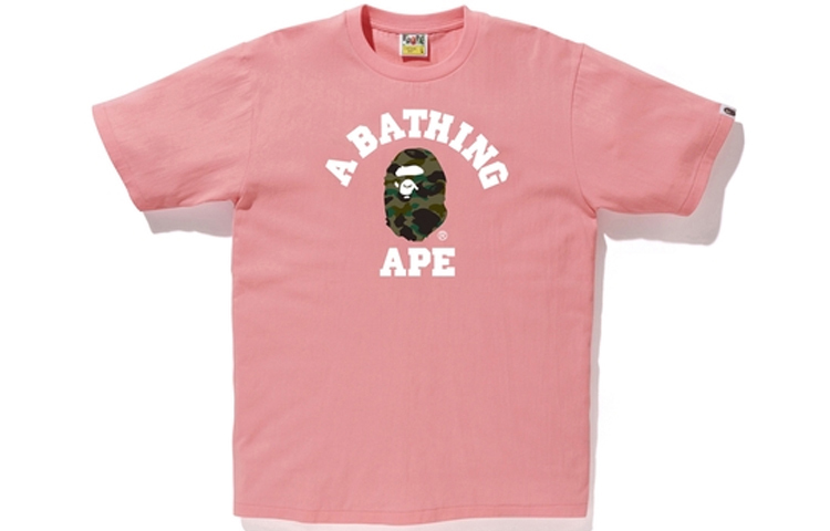 【代購】A BATHING APE Head Series T Shirt Unisex Cherry Blossom Pink