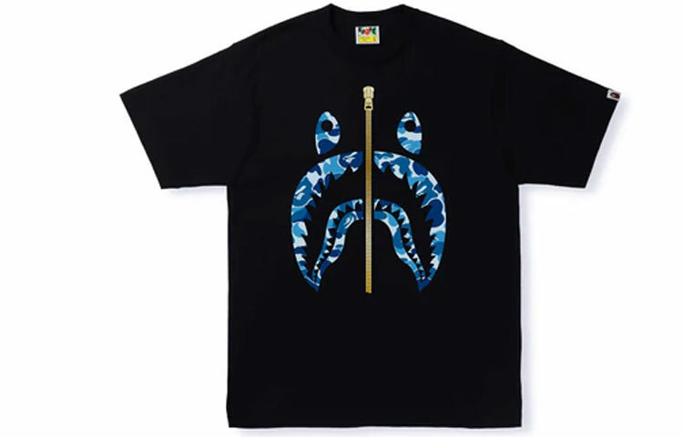 【代購】A BATHING APE Abc Camo Gold Zip Shark Tee