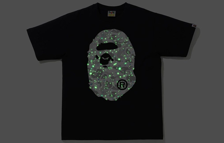 【代購】A BATHING APE Space Camo Big Ape Head Tee