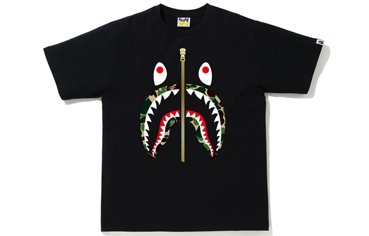【代購】A BATHING APE Abc Camo Shark Tee White/Pink