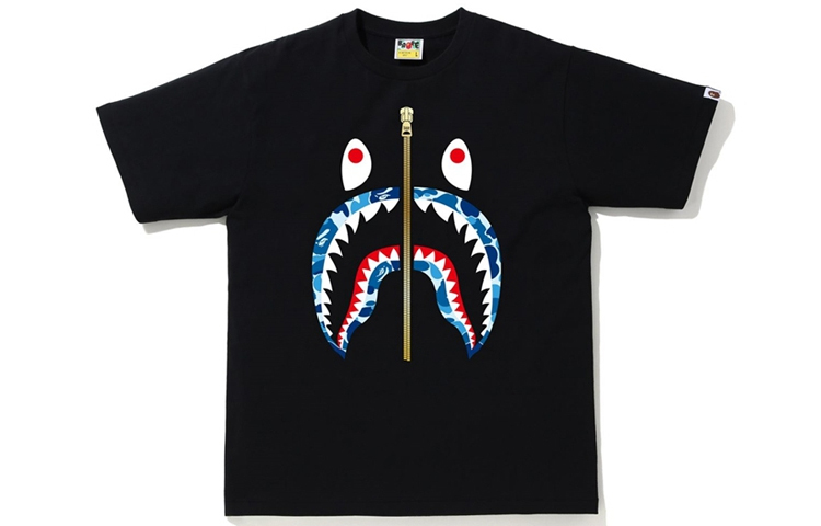 【代購】A BATHING APE Abc Camo Shark Tee White/Pink