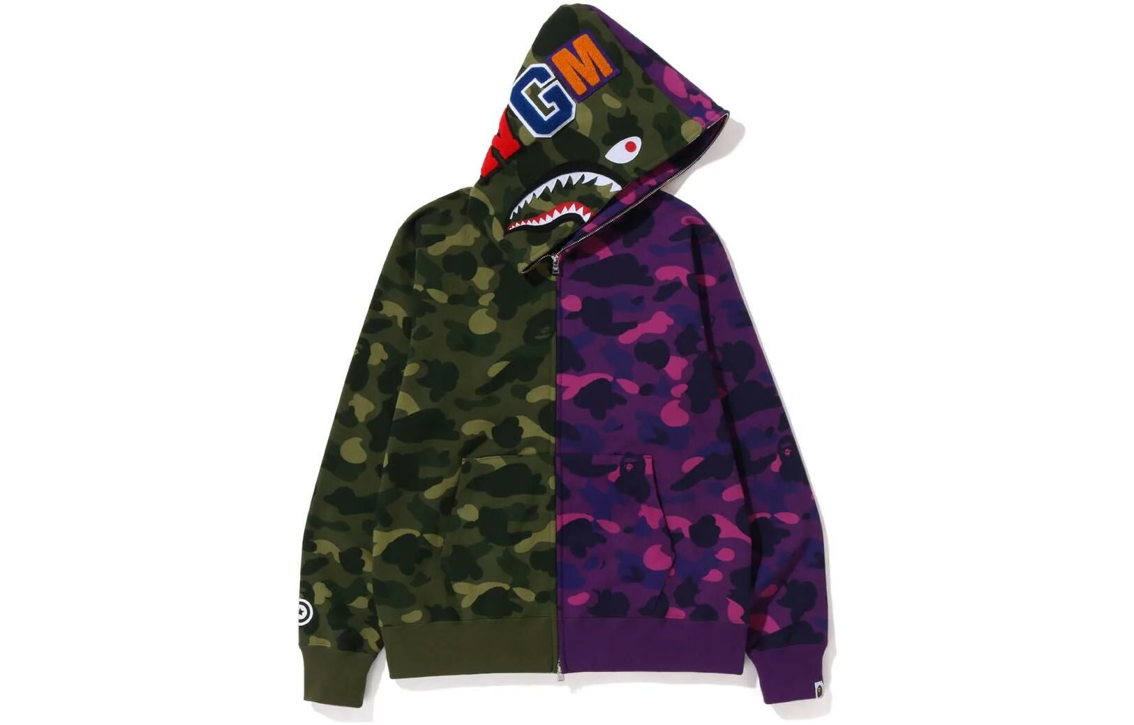 【代購】A BATHING APE Color Camo Shark Full Zip Hoodie FW22
