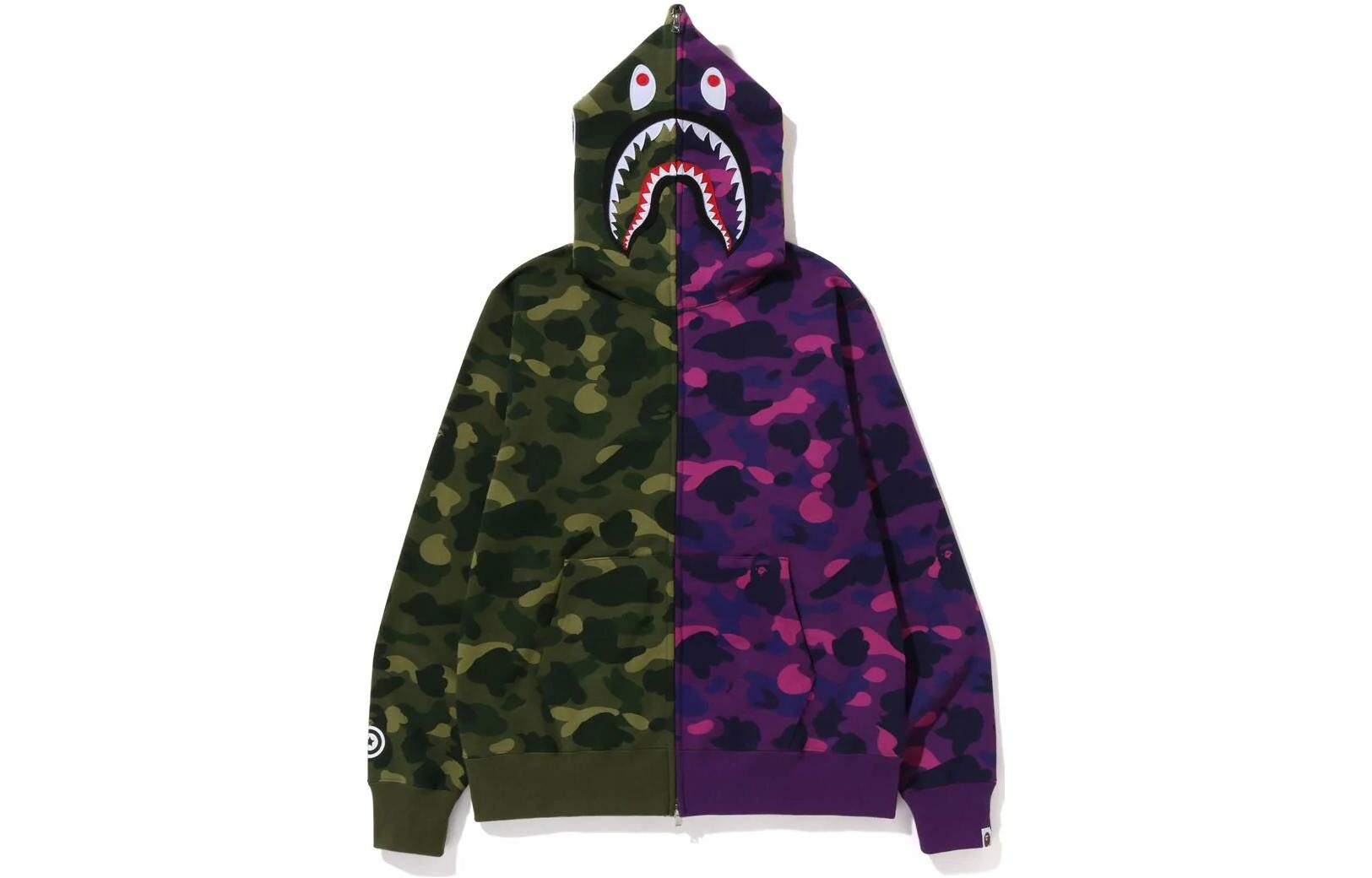 【代購】A BATHING APE Color Camo Shark Full Zip Hoodie FW22