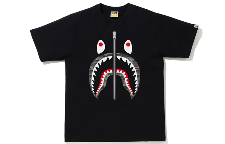 【代購】A BATHING APE Forest Camo Shark Tee