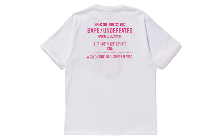 【代購】A BATHING APE x UNDEFEATED Ape Head Series T Shirt Unisex White