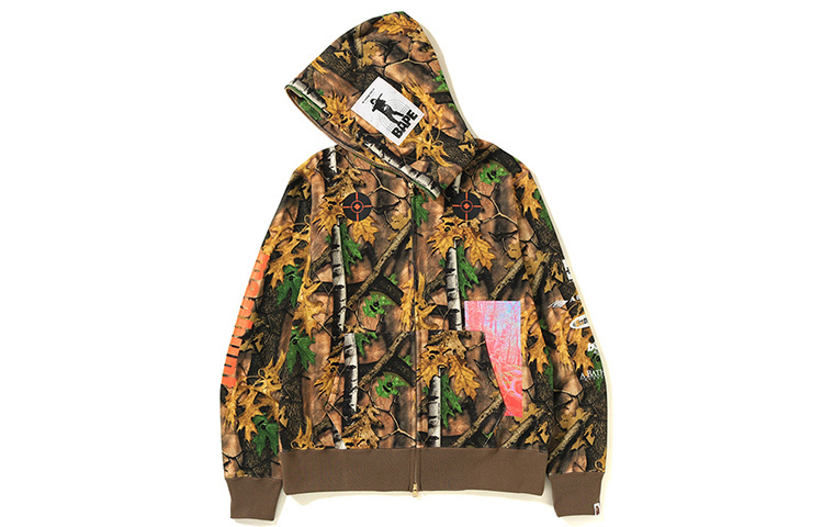 【代購】A BATHING APE Forest Camo Wide Full Zip Hoodie