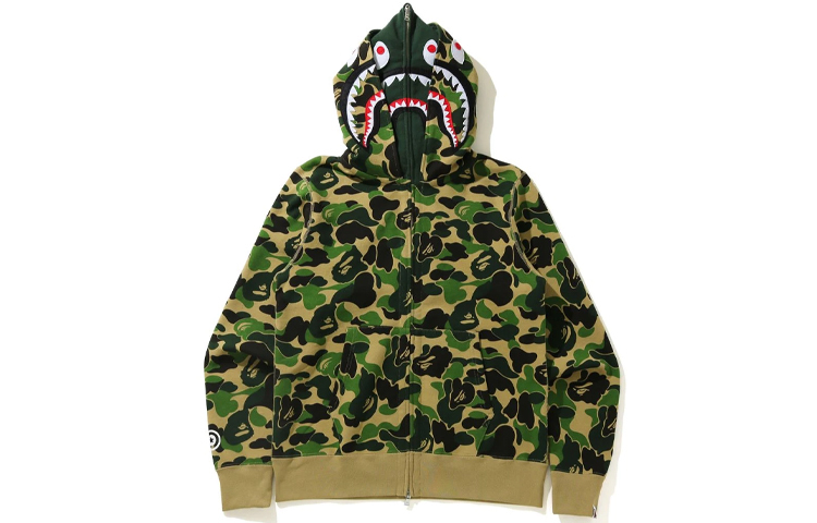 【代購】A BATHING APE Big Abc Camo Shark Wide Full Zip Double Hoodie