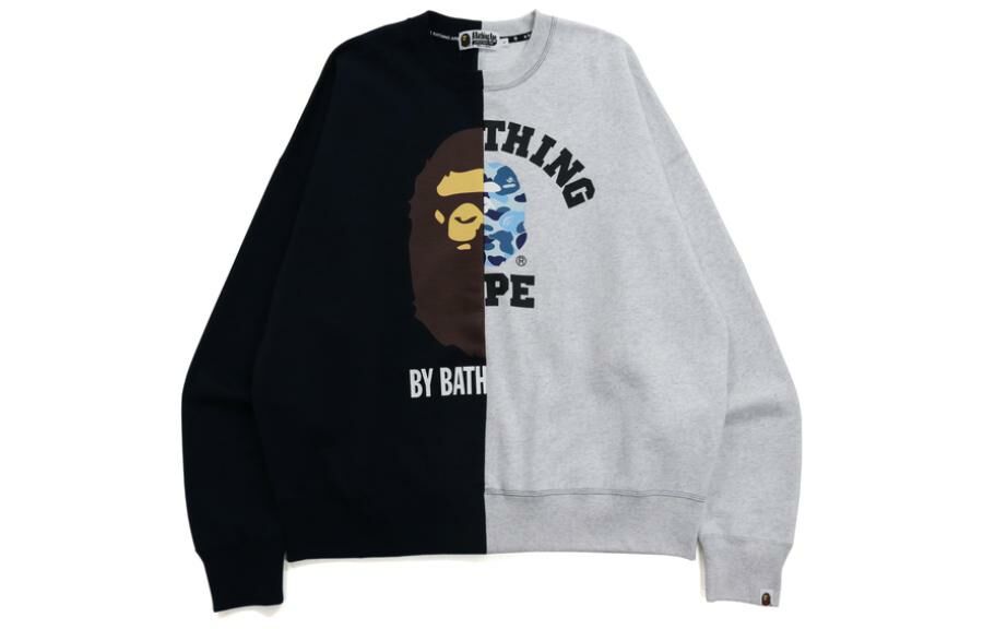 【代購】A BATHING APE College & By Bathing Loose Fit Crewneck