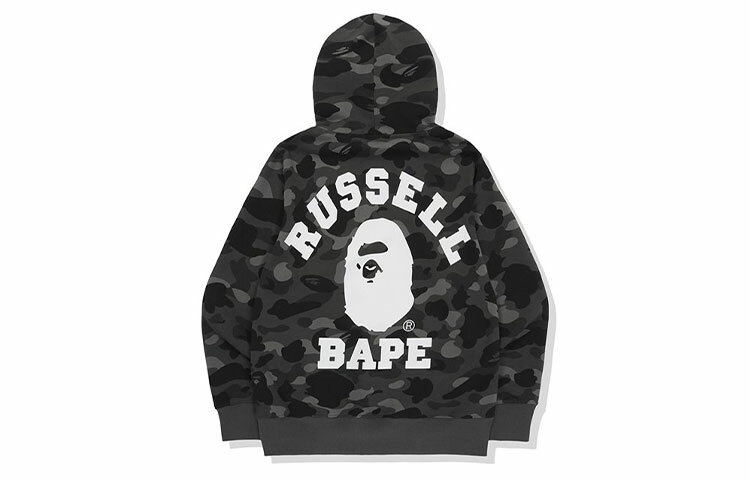 【代購】A BATHING APE X Russell Color Camo College Pullover Hoodie
