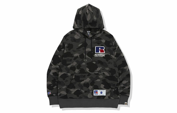【代購】A BATHING APE X Russell Color Camo College Pullover Hoodie