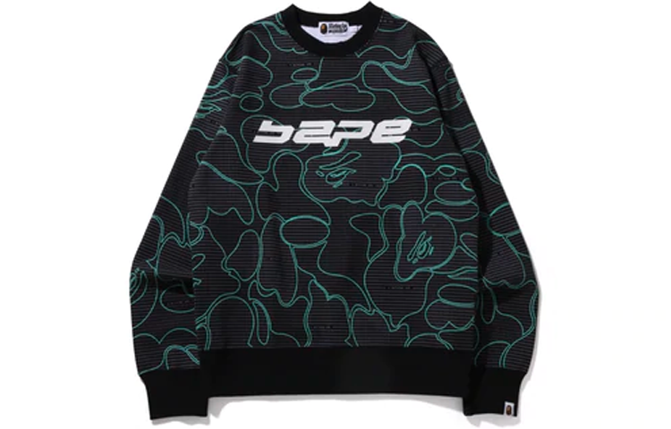 【代購】A BATHING APE Text Code Camo Crewneck