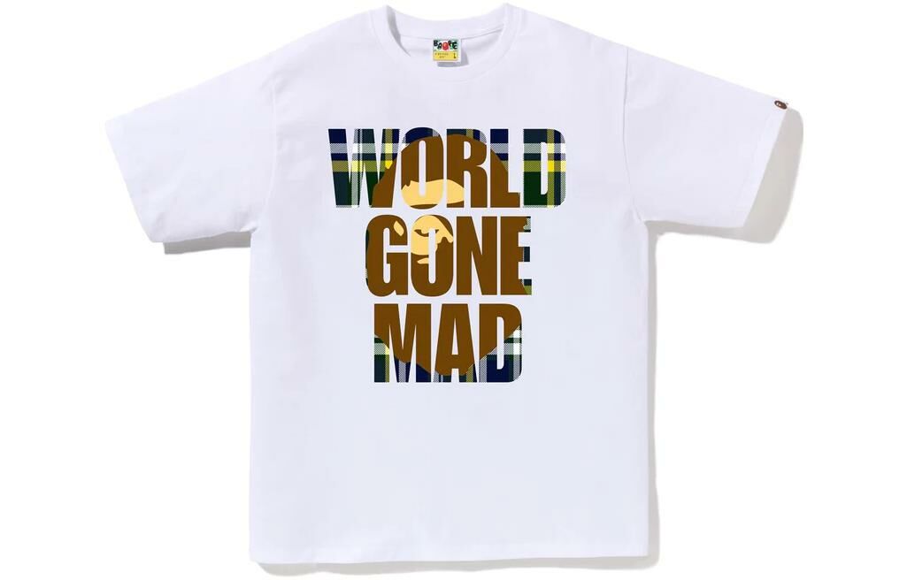 【代購】A BATHING APE Check Wgm Ape Head Overlap Tee