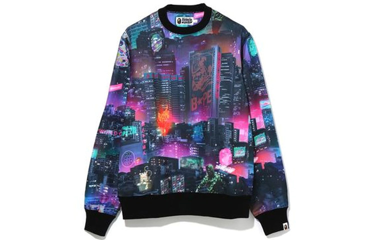 【代購】A BATHING APE Neon Tokyo Crewneck