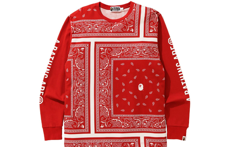 【代購】A BATHING APE Bandana Print L/S Tee