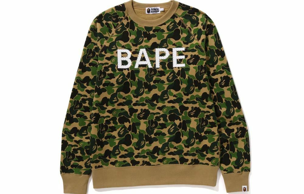 【代購】A BATHING APE Abc Camo Crystal Stone Crewneck