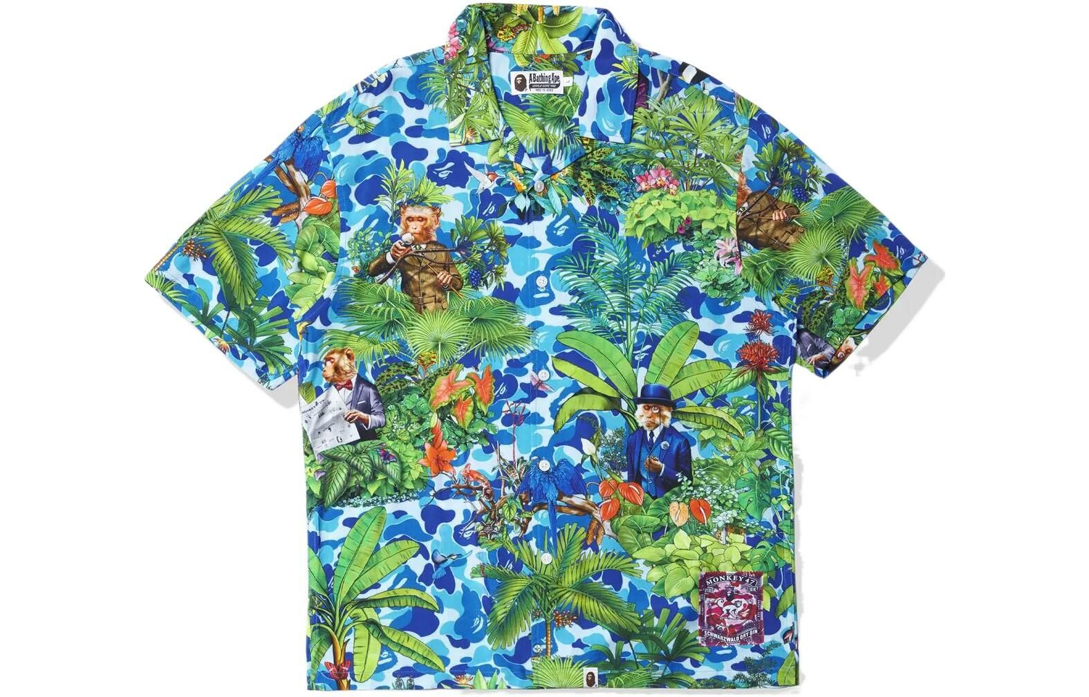【代購】A BATHING APE X Monkey 47 Open Collar S/S Shirt
