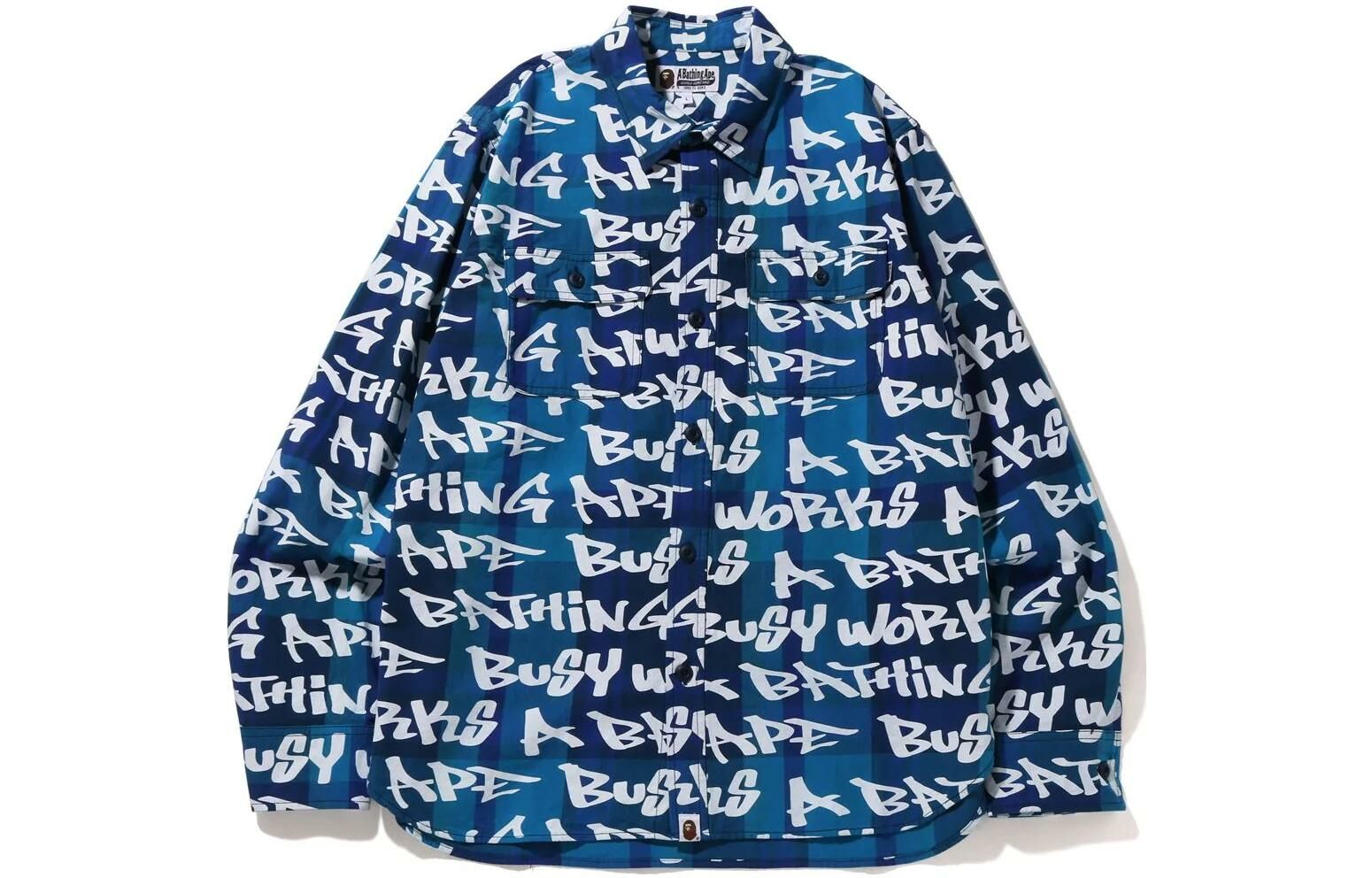 【代購】A BATHING APE Graffiti Check Shirt