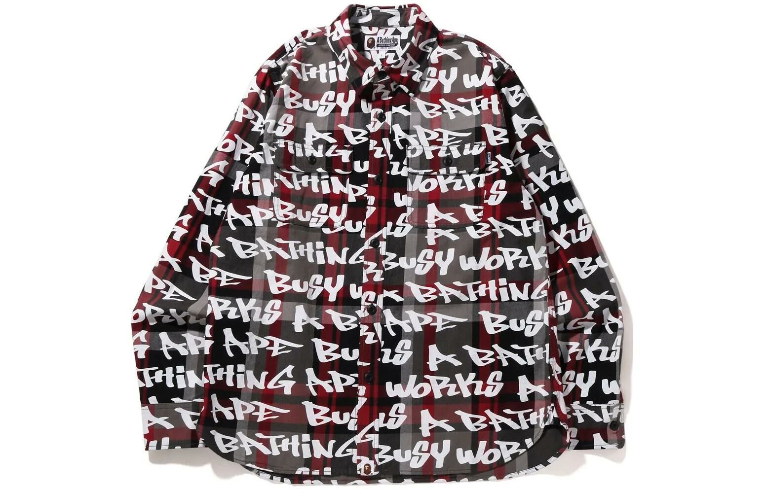 【代購】A BATHING APE Graffiti Check Shirt