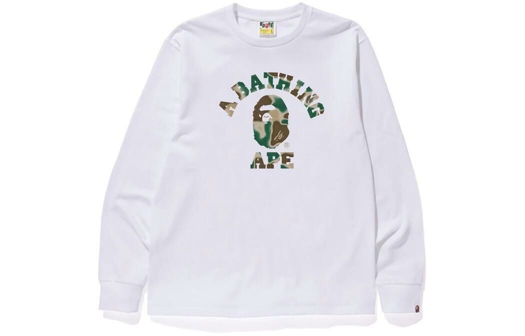 【代購】A BATHING APE Liquid Camo College L/S Tee