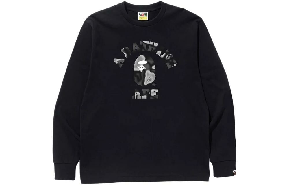 【代購】A BATHING APE Liquid Camo College L/S Tee