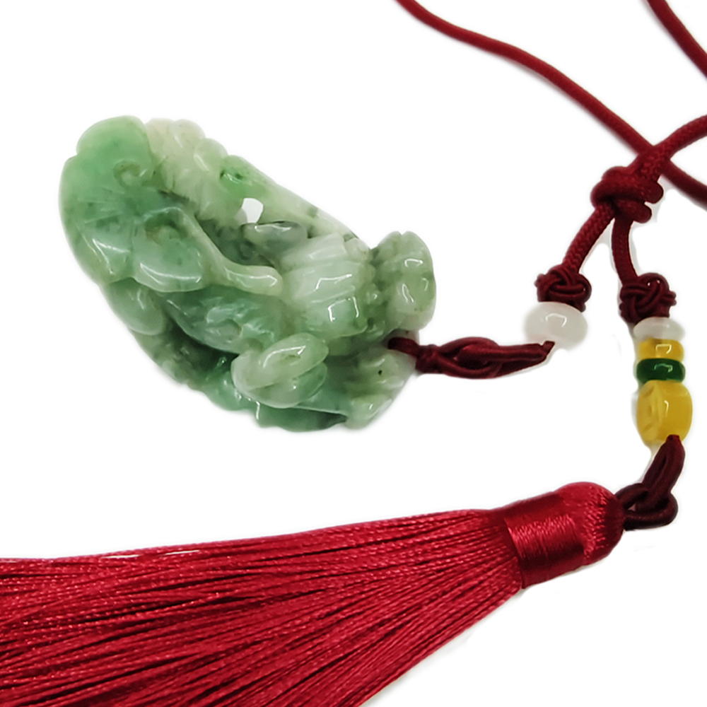 貔貅{事業有成}豆青玉珮 吉祥掛飾【十方】134002