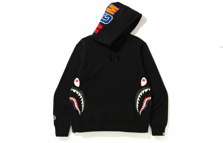 【代購】A BATHING APE Side Zip Shark Wide Pullover Hoodie