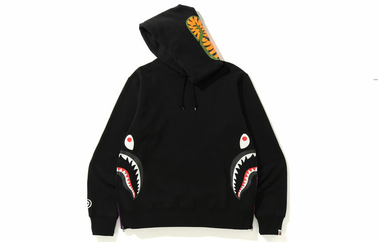 【代購】A BATHING APE Side Zip Shark Wide Pullover Hoodie