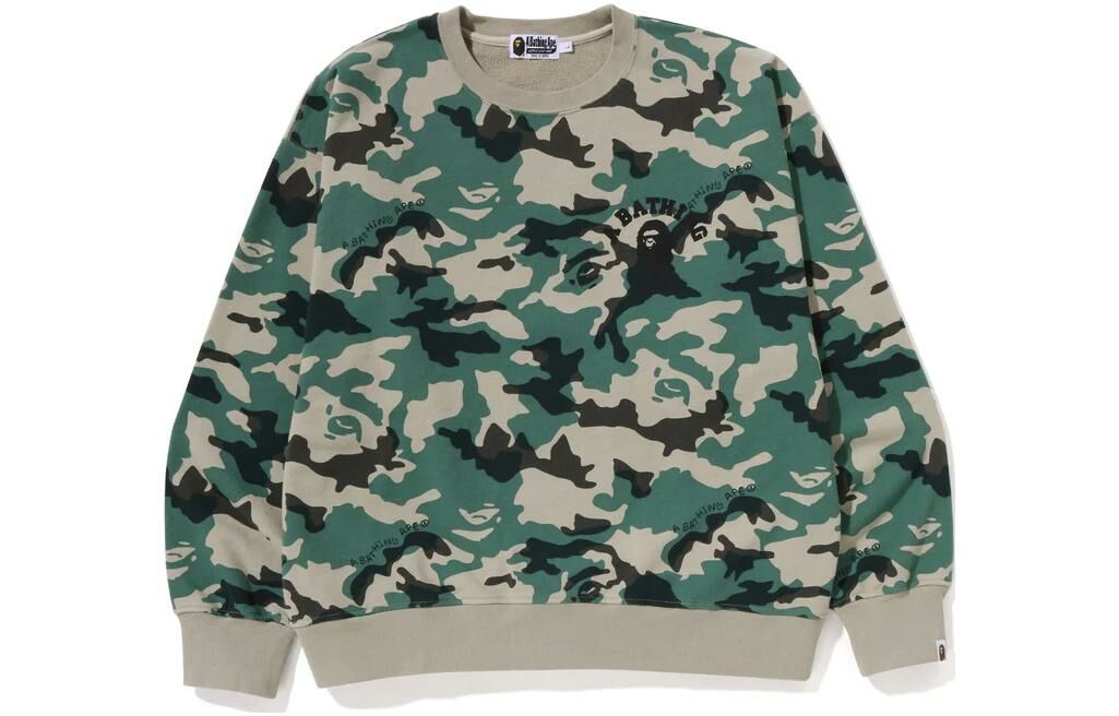 【代購】A BATHING APE Woodland Camo Loose Fit Crewneck