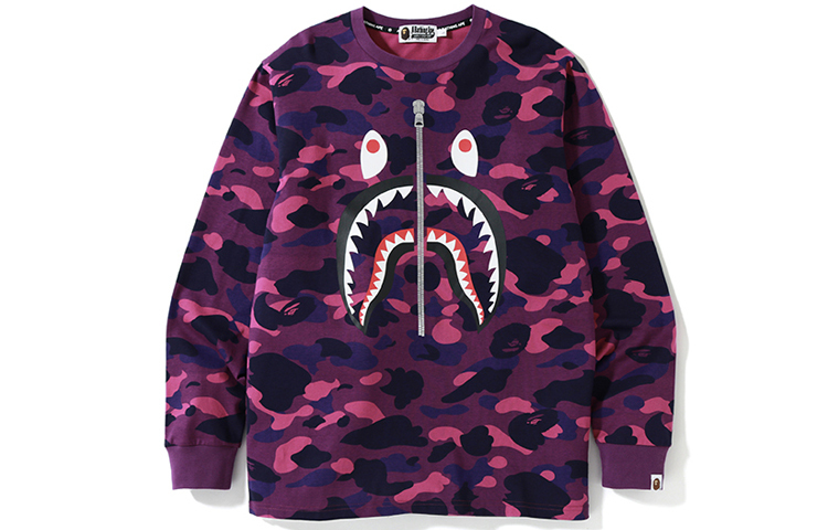 【代購】A BATHING APE Color Camo Shark L/S Tee