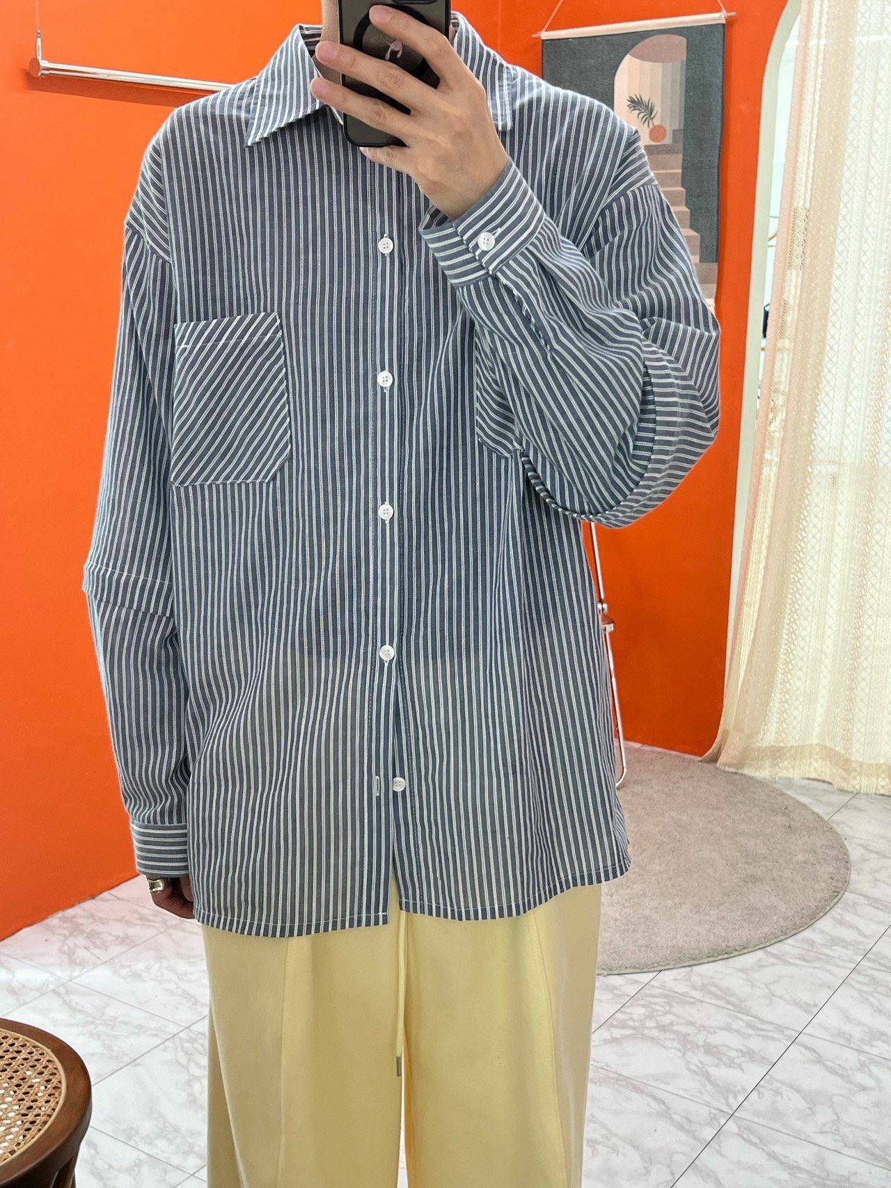 直間長袖恤衫 EDEN-009S