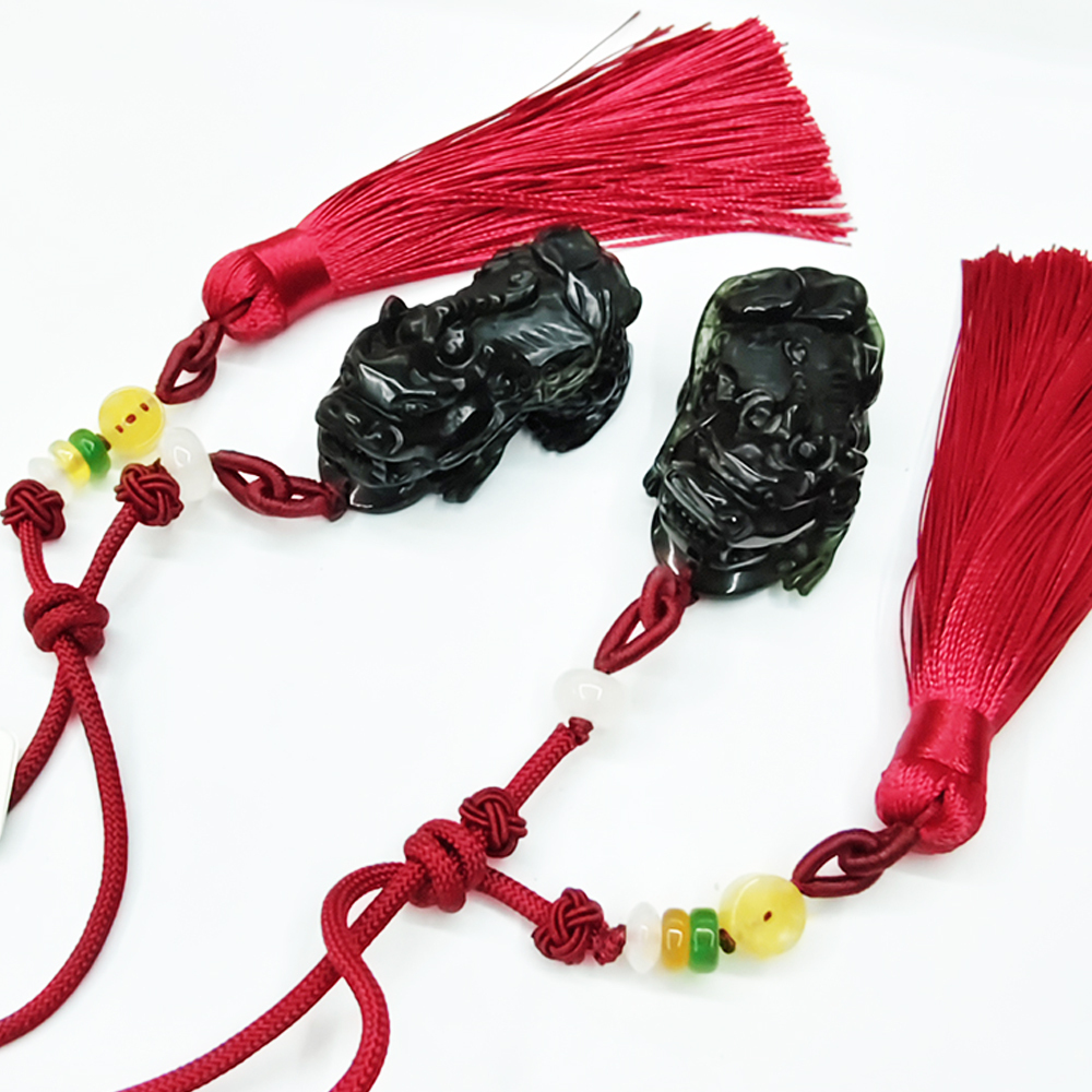 貔貅墨玉{開運招財}1對掛飾【十方】150283