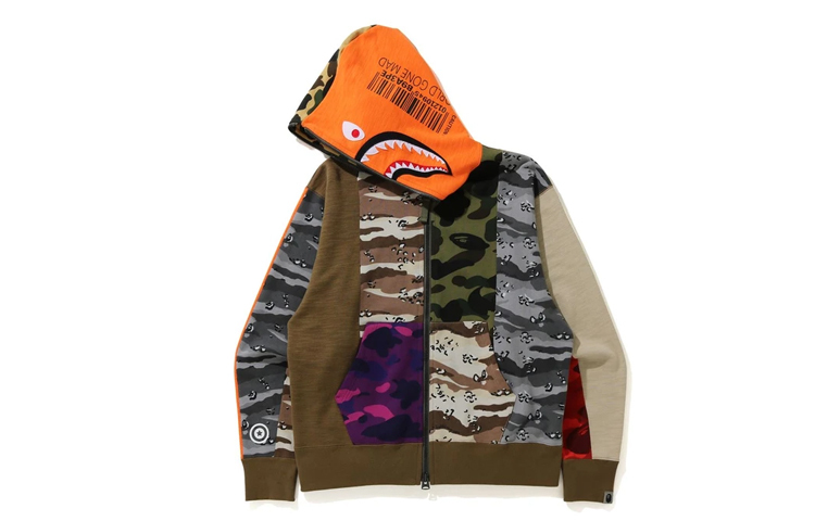 【代購】A BATHING APE Shark Series Sweatshirt Men's Camouflage