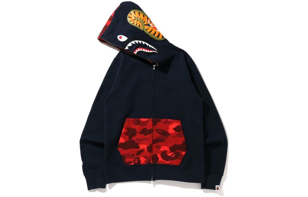 【代購】A BATHING APE Color Camo Shark Full Zip Hoodie