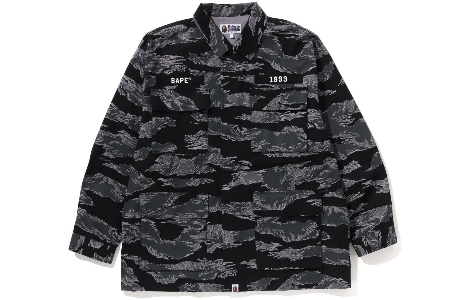 【代購】A BATHING APE Tiger Camo Relaxed Fit Military Shirt