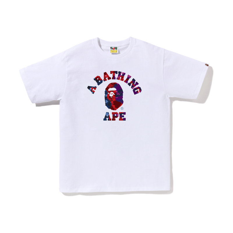 【代購】A BATHING APE Color Camo Crazy College Tee