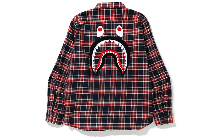 【代購】A BATHING APE Shark Flannel Check Shirt FW19