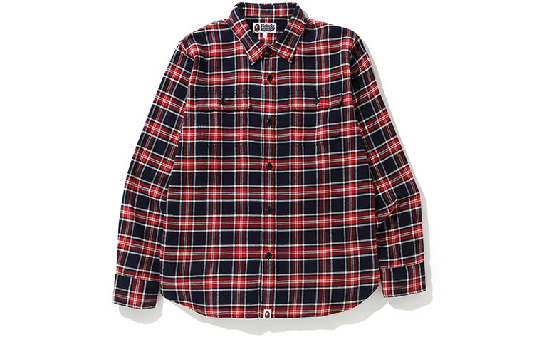 【代購】A BATHING APE Shark Flannel Check Shirt FW19