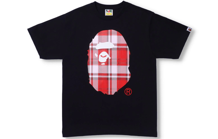 【代購】A BATHING APE Check Gift Ape Head Tee