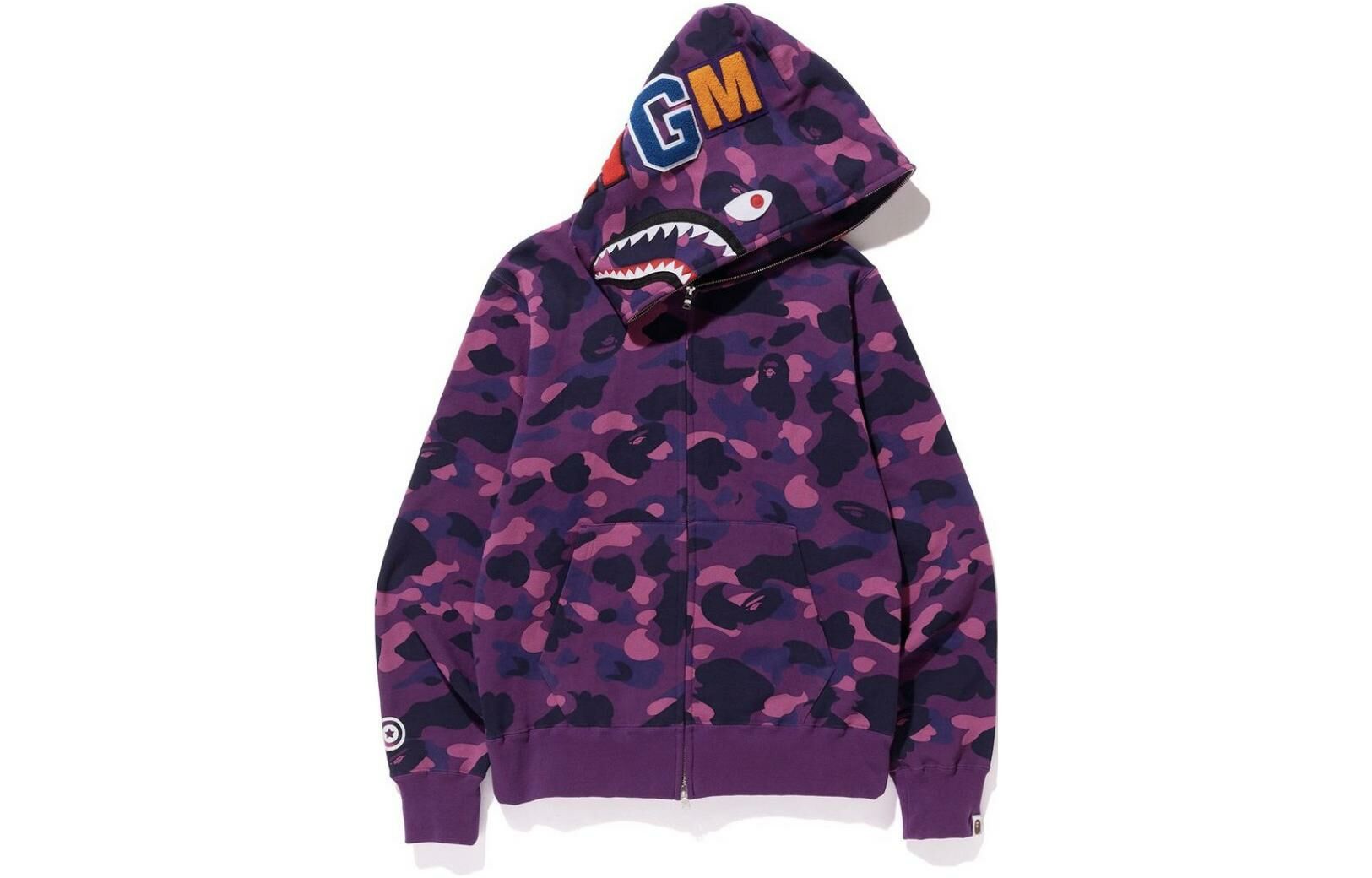 【代購】A BATHING APE Camo Shark Full Zip Hoodie