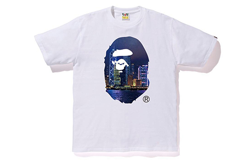 【代購】A BATHING APE Ape Head Series HongKong 13th Anniversary Big Ape Head Tee T-Shirt Unisex White