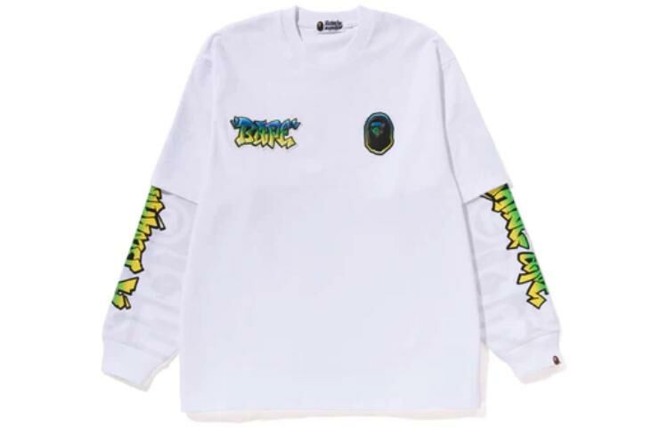 【代購】A BATHING APE Lux Sport Pattern Oversized Double Long Sleeve Tee