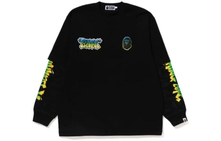 【代購】A BATHING APE Lux Sport Pattern Oversized Double Long Sleeve Tee
